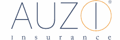 AUZi Insurance logo. Navy text and orange icon